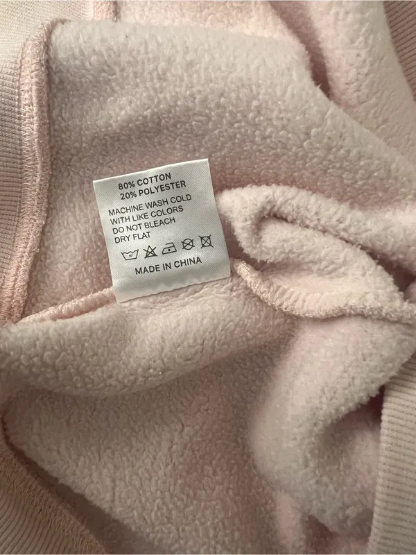 Parke Heart Varsity Mockneck Sweatshirt In Peony And Denim Size S/M - Image 6