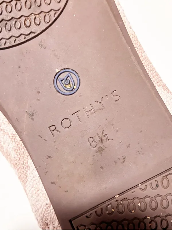 Rothy’s Retired Lily Cream Loafer Fabric Round Toe Ballet Flat Size 8.5 - Image 6