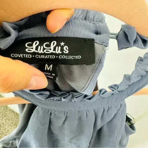 LULU'S Beyond Explanation Slate Grey‎ Maxi Dress Size Medium - Image 14