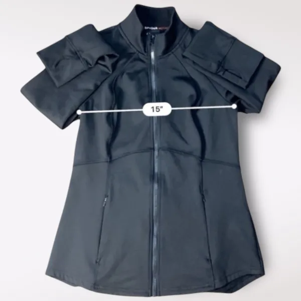 Spyder Women’s Black Athletic Jacket Size‎ M Gym Casual Fall Winter Hiking - Image 4