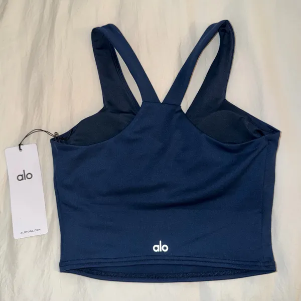 Alo Yoga airbrush real bra tank navy - Image 4