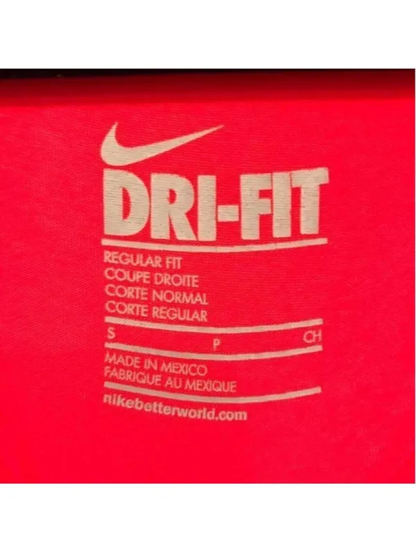 Nike Dri-FIT Red V-Neck Short Sleeve‎ Shirt - Image 4