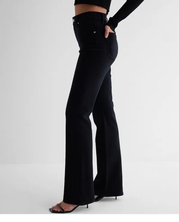 Express Curvy Mid Rise Black Bootcut Jeans NWT - Image 2