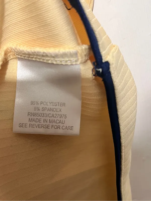 Diadora Pale Yellow Tennis Chemise with Black Trim - Image 7