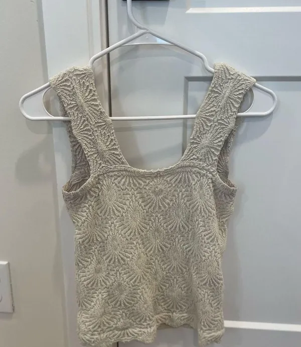 Free People White Sleeveless Top - Image 4