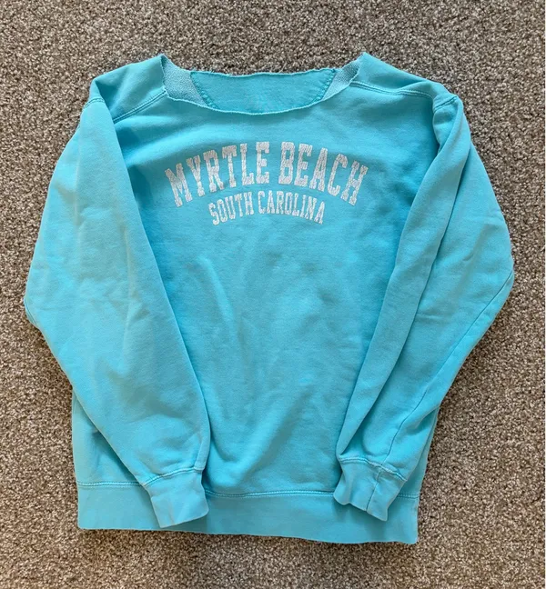Myrtle Beach Crewneck Sweatshirt Blue Size M - Image 2