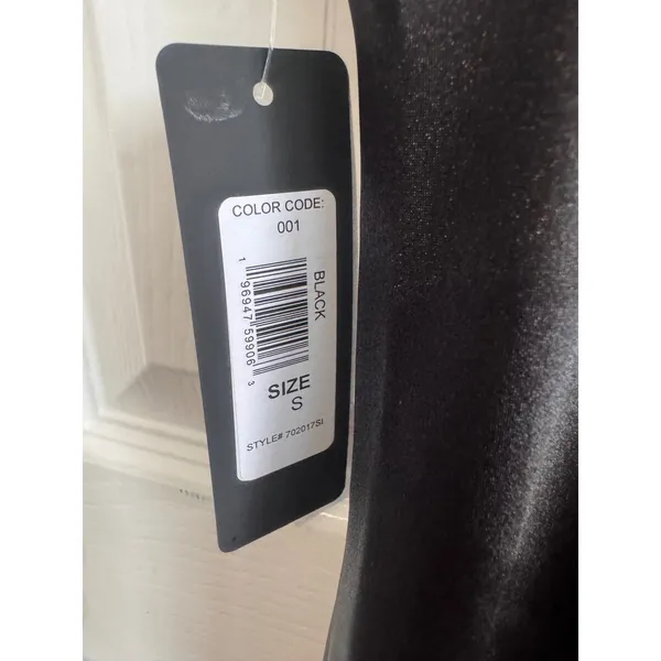 Bebe Black Satin Slip Dress Women's Small NWT Cowl Neck Midi Spaghetti Strap - Image 6