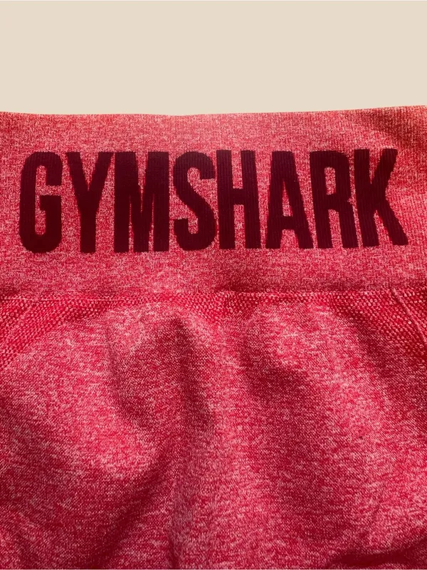 Gymshark Flex Cycling Shorts in Red Marl/Claret - Image 6
