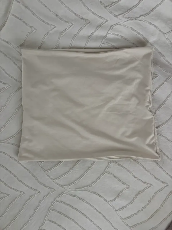 Solid Creme Strapless Crop Size XS - Image 3
