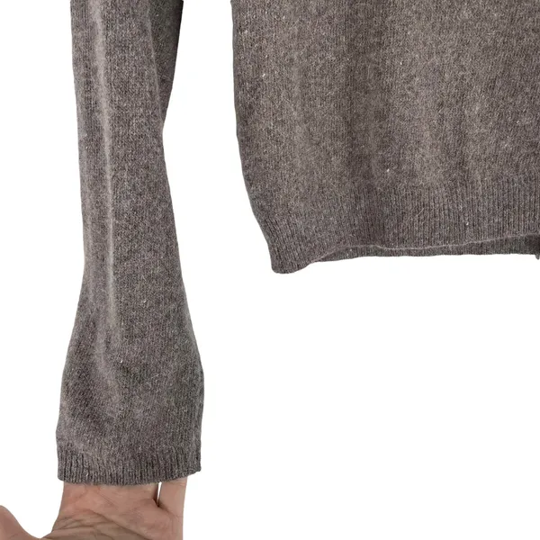 Glam Souls Cashmere Wool Blend Cardigan Rhinestone Brown Size S/M - Image 8