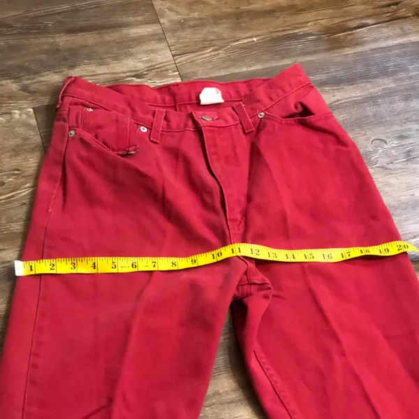 Red Vintage high waist straight leg jeans (Vintage size 10, fits as US Size 6, Waist: 28”) - Image 6