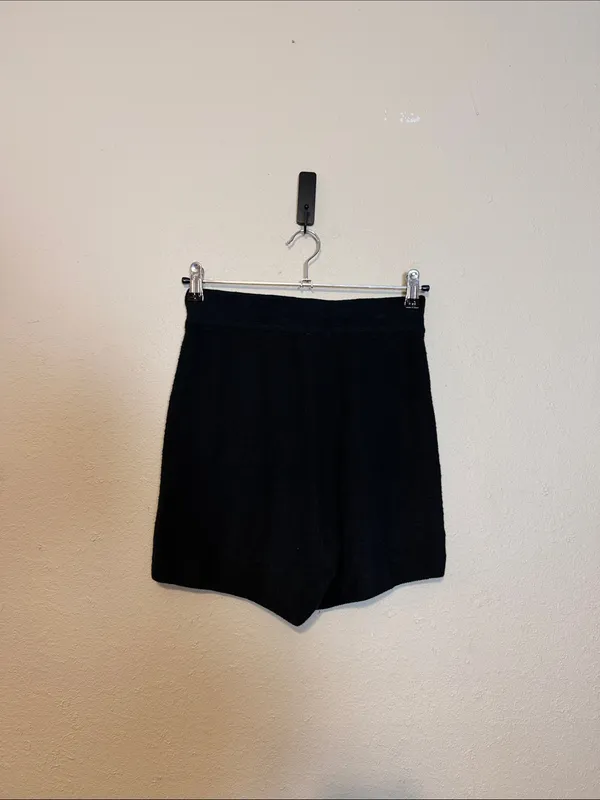 FREE PEOPLE Beach‎ Malibu Surf Short Knit Sweater Shorts Black Size Small - Image 5