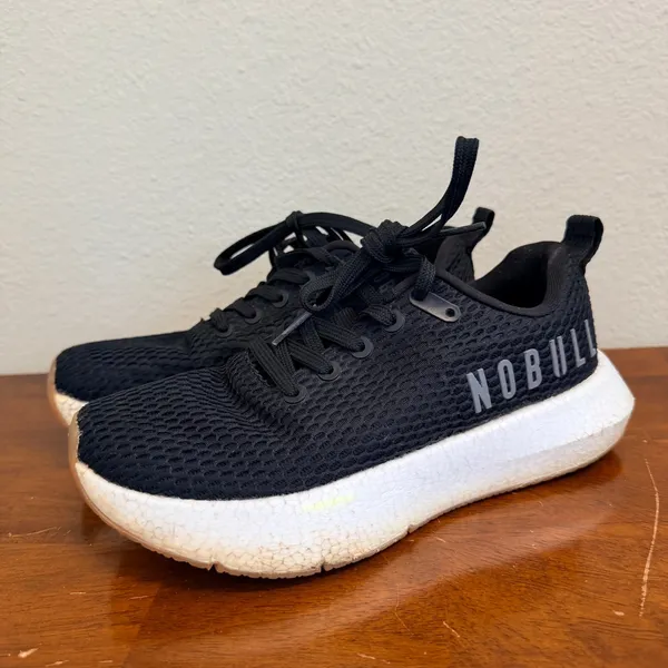 Nobull Journey‎ Black White Running Shoes Women's 6.5 Mesh Gym Trainer Sneakers - Image 9