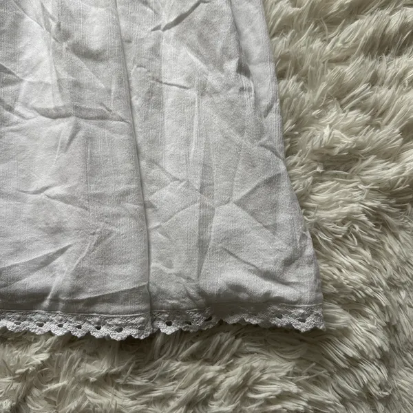 American Eagle Ruffle Upper Back Cutout White Mini Dress New With Tags Size M - Image 6