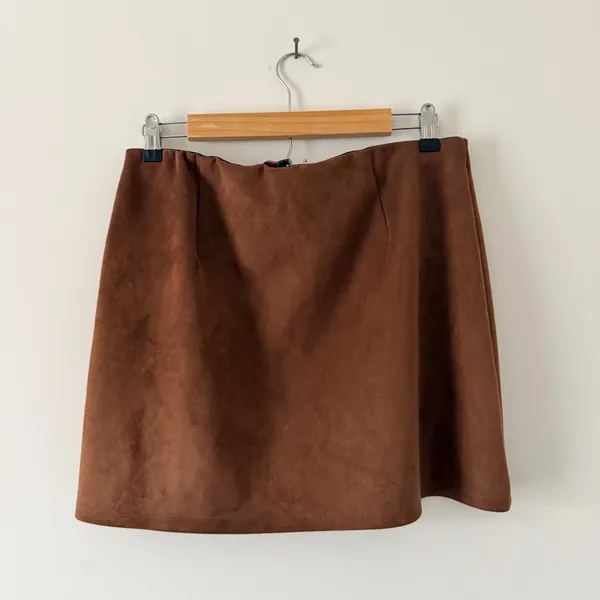 GB Brown Suede Mini Skirt - Image 5