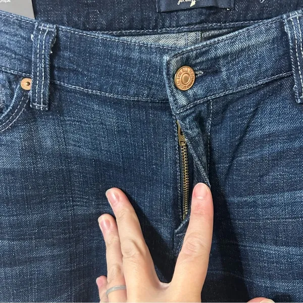 NWT 7 For All Mankind Jiselle in Dark Blue Flare Jeans - Size 32 - Image 3