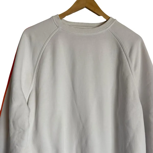 White Fox SDX WFA White Logo Striped Crewneck Long Sleeve Sweatshirt Size Small - Image 2