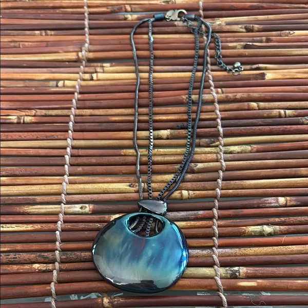 Chico's Black Pendant  Modern Necklace - Image 4