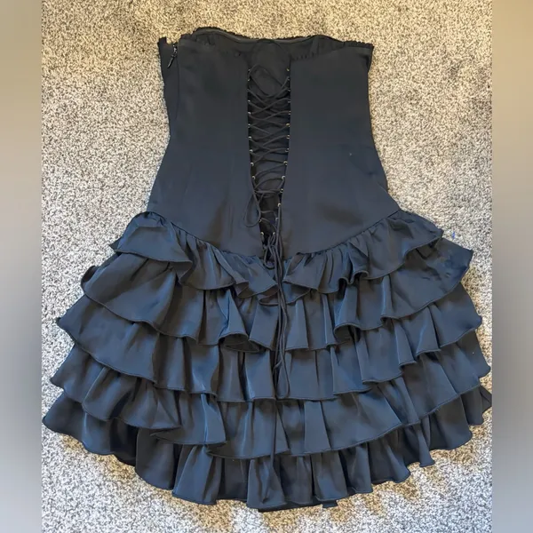 Oh Polly Juliet Bandeau Ruffled Tiered Corset Mini Dress - Image 3