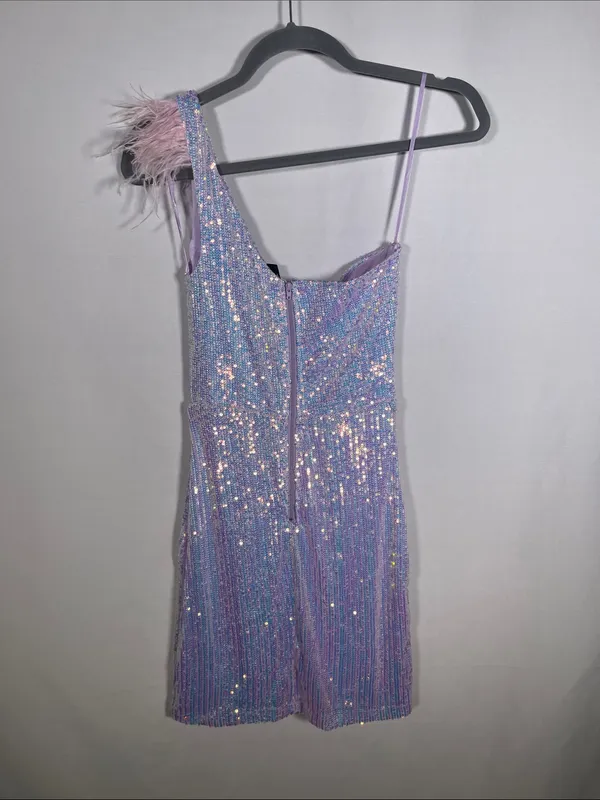 Windsor Mini Sequin Dress Lavender Purple Xs New With Tags - Image 6