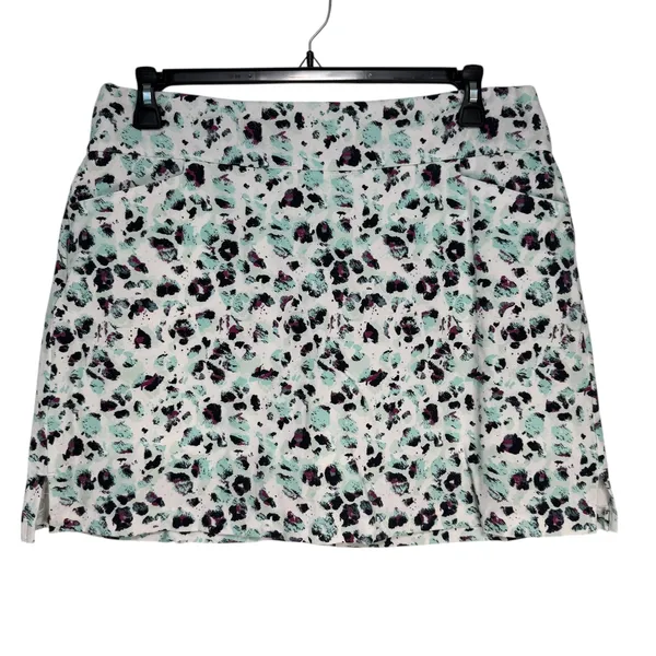 Lady Hagen Golf Skort Womens XL Mint Green‎ Purple Leopard Print Tummy Panel - Image 8