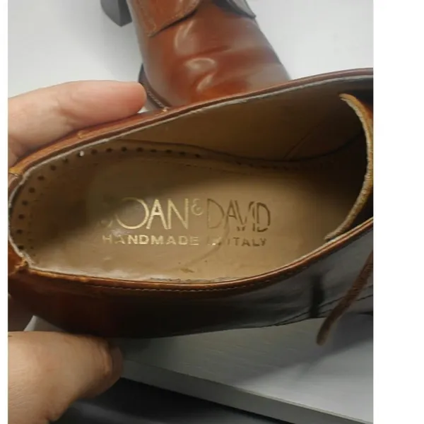 Joan & David Brown leather ankle boots sz 37.5 /7 - Image 7