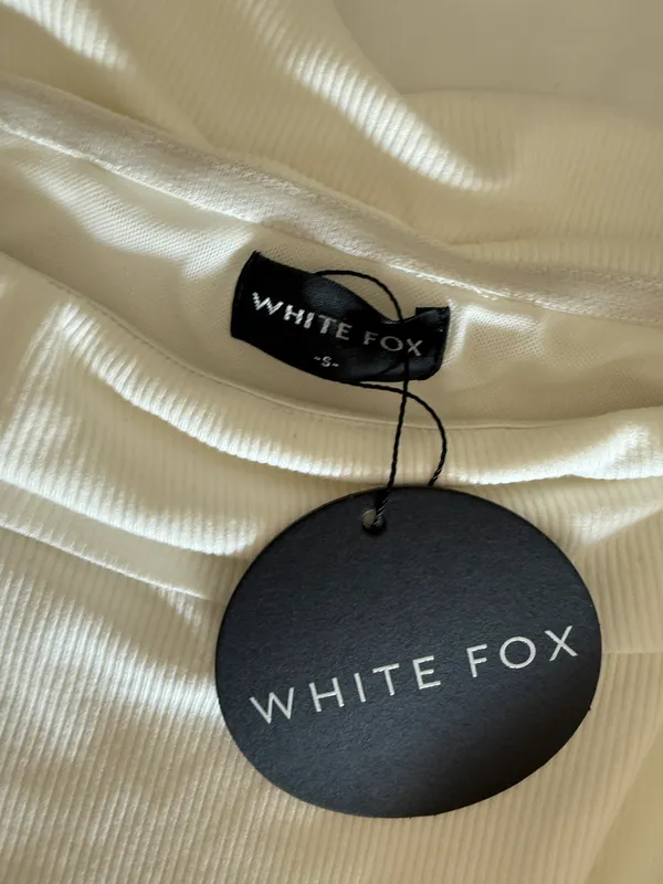 White Fox Long Sleeve Mini Dress - Image 3