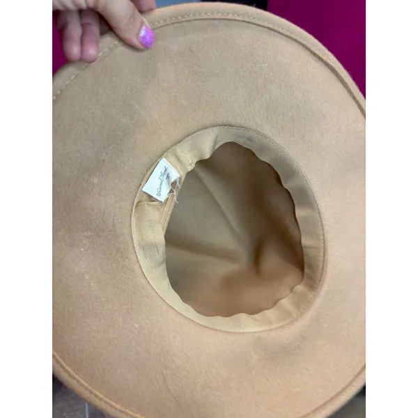 ASN Hats Tan Wide Brim Fedora Wool Blend Hat with Braided Trim NWT - Image 6