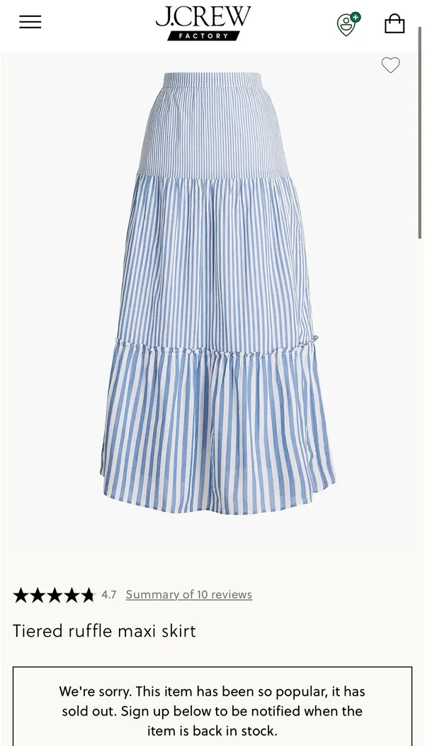 J. Crew Tiered Ruffle Maxi Skirt  - Image 2