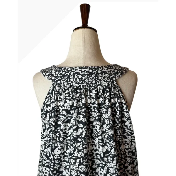 The Vermont Country Store Midi Dress Women Small Black White Cotton Boho - Image 7