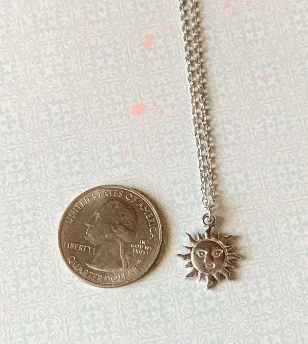 Handmade stainless steel sun boho retro vintage funky style necklace☀️ - Image 6