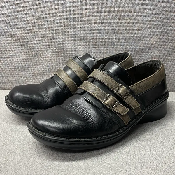 Naot‎ Celesta Loafer Womens Shoe 7 7.5 EU 38 Black Leather Cork Insole Comfort - Image 4