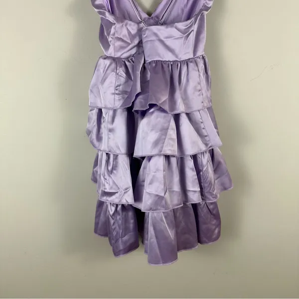 Selfie Leslie | Purple Heavenly Bliss Ruffle Mini Dress Lilac Size Small NWT - Image 8