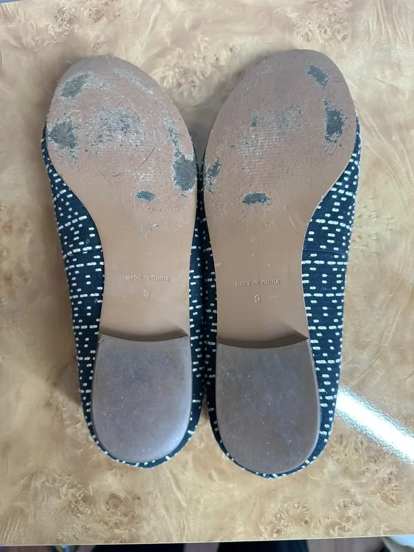 Madewell Black Linebreak Teddy Loafer Fabric Leather Lined Flat Shoes Size 9 - Image 8