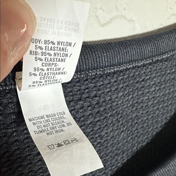 NEW Offline Aerie Sidewalk Seamless Crop Thermal Henley Long Sleeve Waffle Top - Image 7