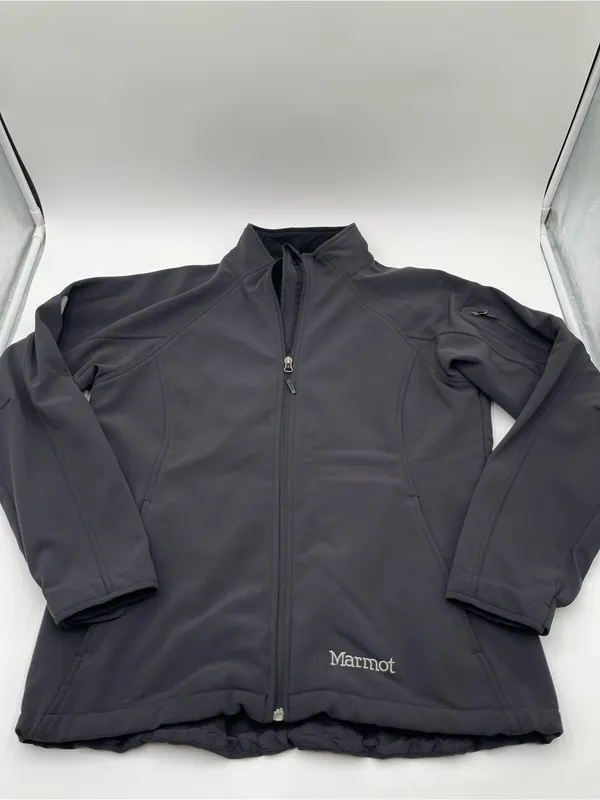 Marmot Gravity Soft Shell Jacket Womens Large Black Full Zip Long Sleeve Zip - Image 5