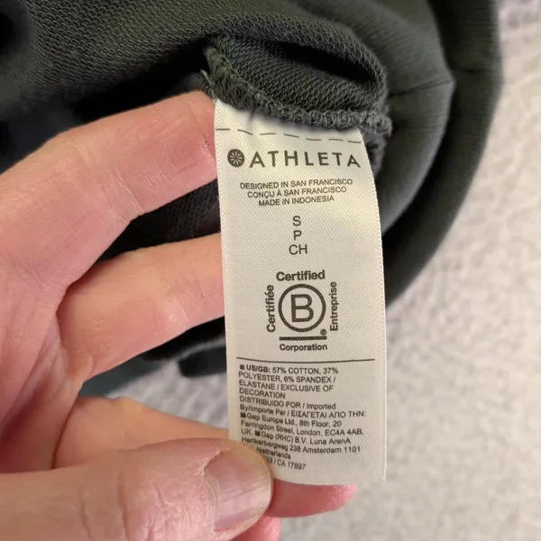 Athleta Retroplush Dolman Sweatshirt Dark Green SP23 531809‎ Womens Small - Image 5