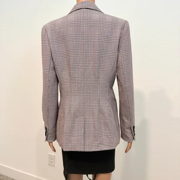 Chelsea28 medium 2 button front plaid jacket blazer coat C 3001 - Image 6