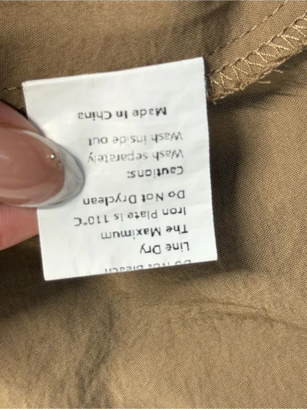 Commense oversized button down blouse small tan fall capsule minimalist Flawed - Image 10
