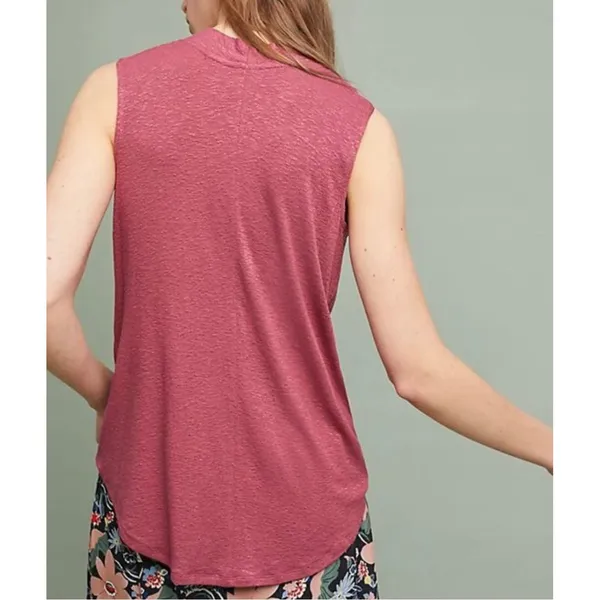 Anthropologie Akemi + Kin‎ Cowl Neck Sleeveless Top Berry Red Knit Medium - Image 2