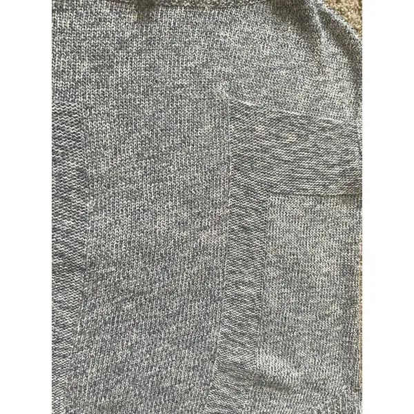 Ann Taylor Loft Women's Short Sleeve Blue White Rayon Blend Soft Sweater Large M - Image 11