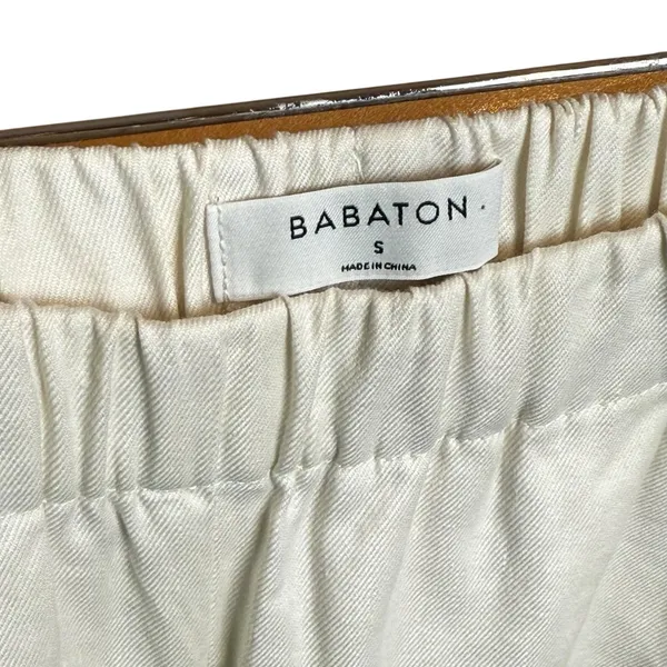 Babaton Dexter Linen‎ Blend Trouser Ankle Pants Small Ivory Quiet Luxury Neutral - Image 6