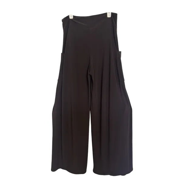 Talk of the Walk Brown High Rise Extra Wide Leg Pull On Pants Large Pockets M - Image 2