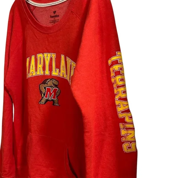 Maryland‎ Terrapins Fanatics Women’s XL Red Pullover Sweatshirt - Image 3