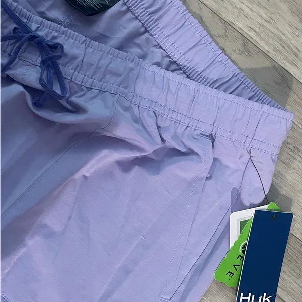 Huk NWT XL performance purple drawstring shorts pockets xl - Image 3