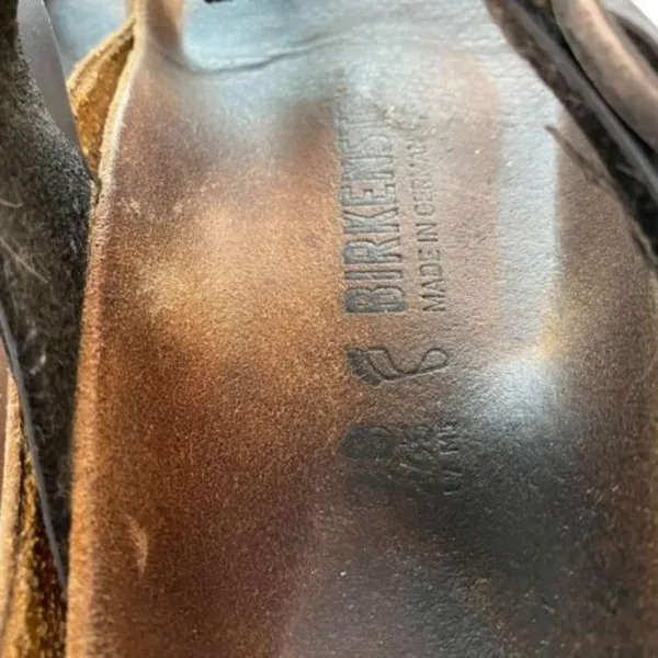 Birkenstock Gizeh Unisex Leather Sandal Icy Metallic Azure Blue EU 38 US W 7/7.5 - Image 13