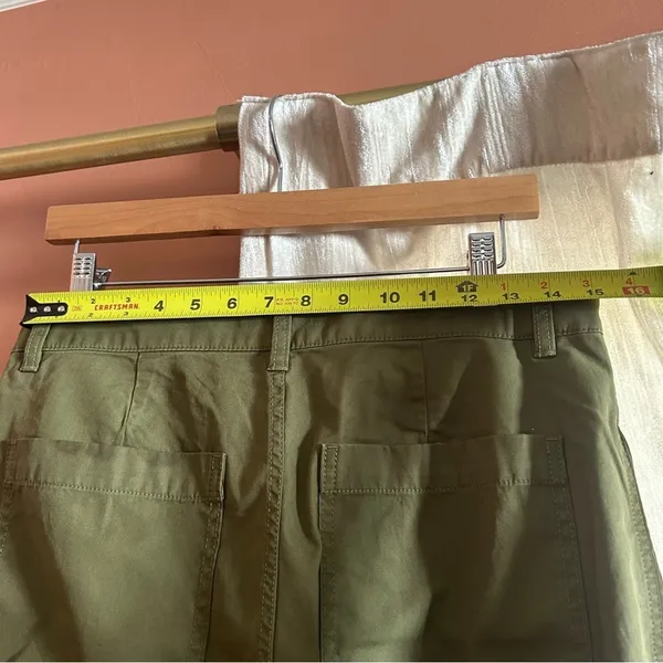 Madewell Seamed Barrel-Leg Utility Pant Garment-Dyed Twill Green NWT Size 2 Tall - Image 7