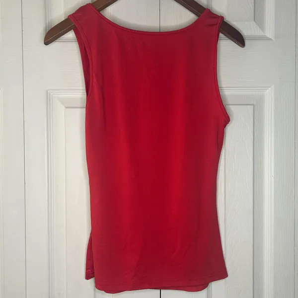 SheIn Red Square Neck Tank Top Women's Medium - Image 3