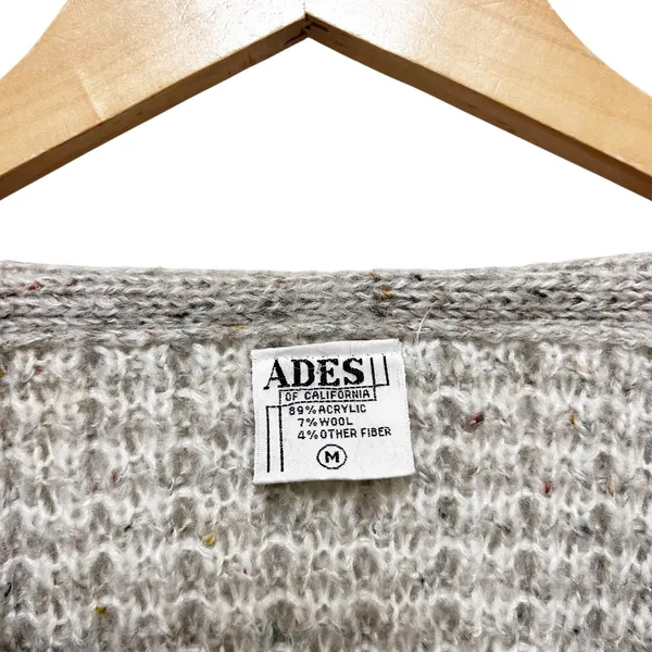 Vintage Ades of California Knit Wool Blend Cardigan Sz M - Image 2