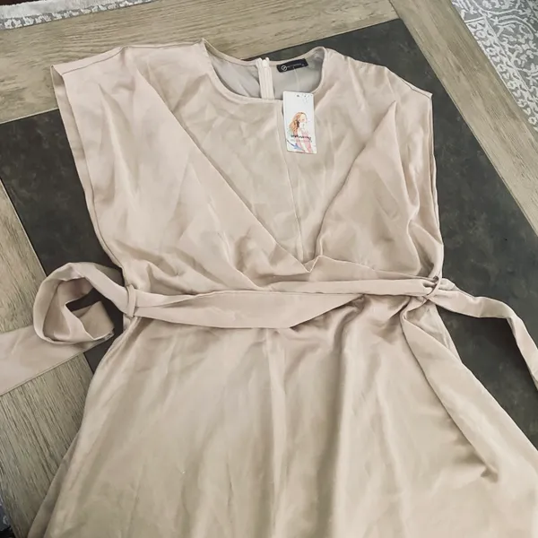 PRETTYGARDEN Women's 2023 Summer Satin Midi Dress Cap Sleeve Tie Waist Elegant A-Line Flowy Dresses - Image 10
